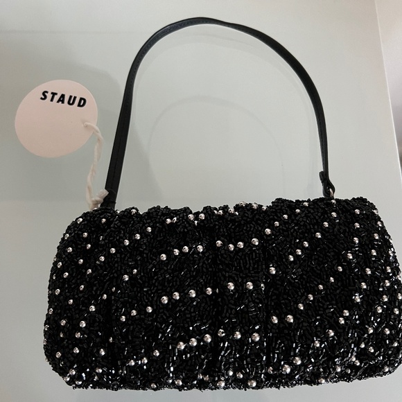 STAUD Handbags - STAUD Cosmic Wave Beaded Bean Bag